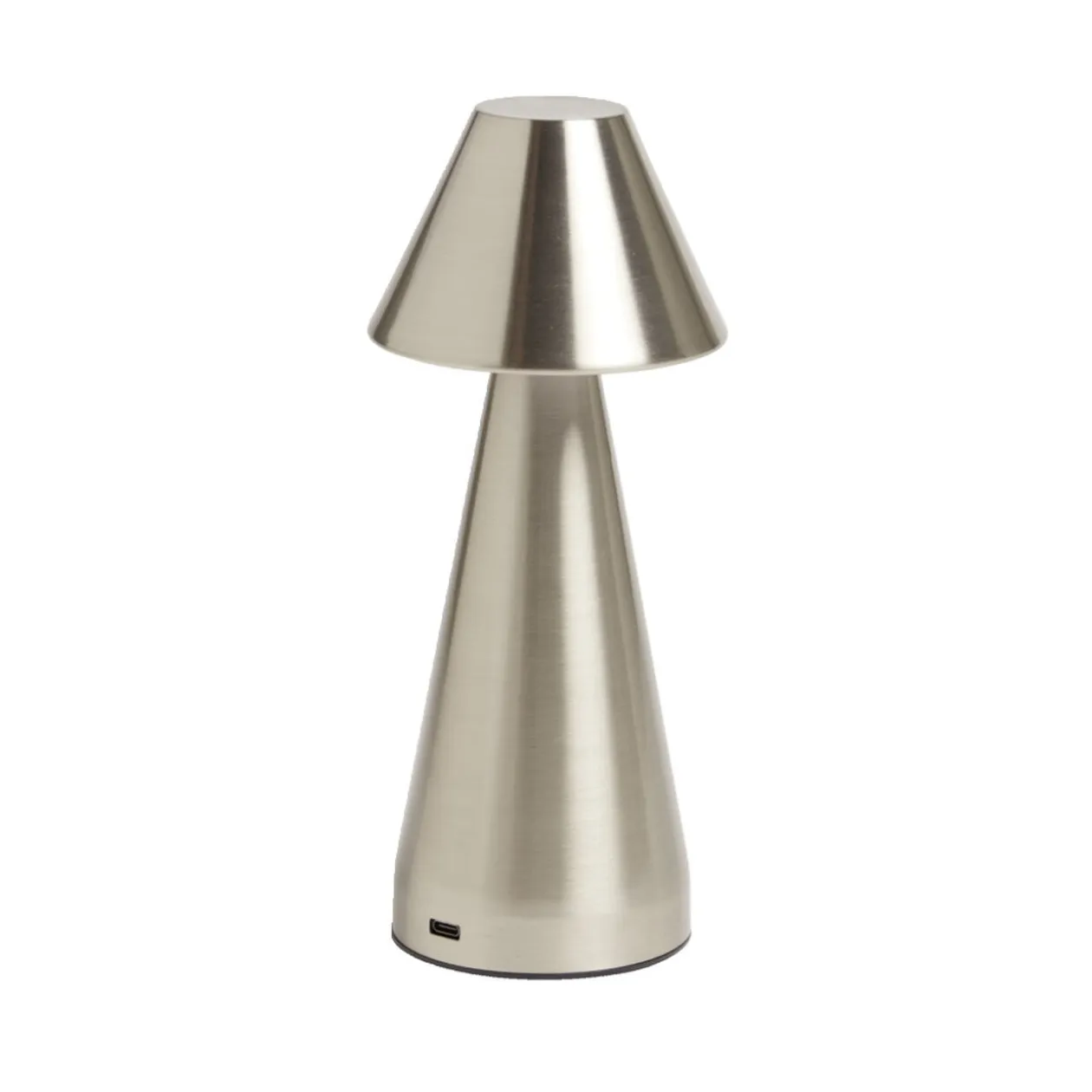 Lampe de table Conni USB tactile grise Ø9,5xH22,5cm