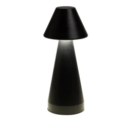 Lampe de table Conni USB tactile noire Ø9,5xH22,5cm