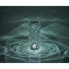Lampe de table cylindrique design cristal transparent