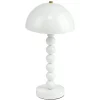 Lampe de table métal pied boules bois Ø20xH38cm (2 modèles blanc ou noir) < Gifi New