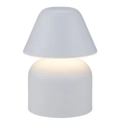 Lampe de table à poser en plastique blanc Ø12xH17cm < Gifi Clearance