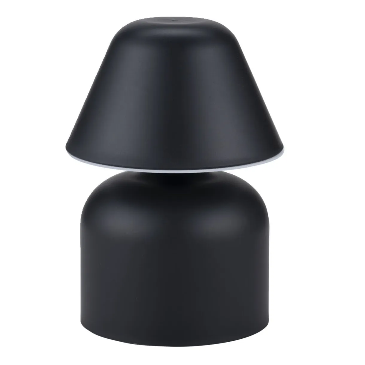 Lampe de table à poser en plastique noir Ø12xH17cm < Gifi