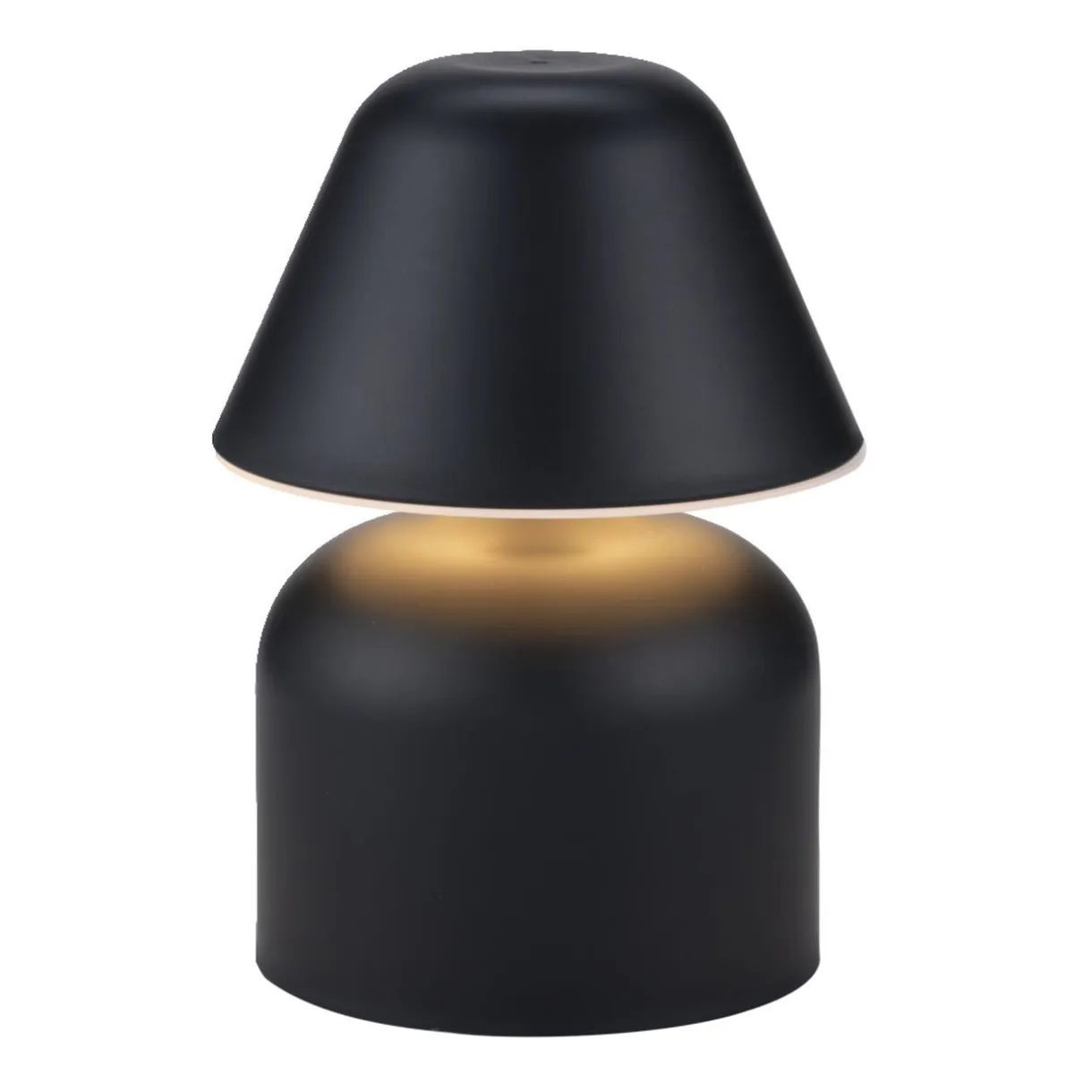 Lampe de table à poser en plastique noir Ø12xH17cm < Gifi