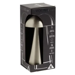Lampe de table Roundi USB tactile grise Ø9,5xH22,5cm < Gifi Clearance