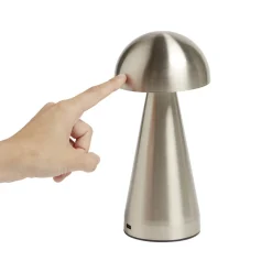 Lampe de table Roundi USB tactile grise Ø9,5xH22,5cm < Gifi Clearance
