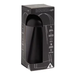 Lampe de table Roundi USB tactile noire Ø9,5xH22,5cm < Gifi Clearance