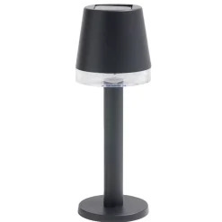 Lampe de table solaire LED à poser noire Ø8xH21cm < Gifi Best