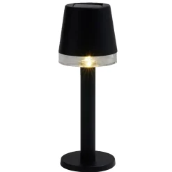 Lampe de table solaire LED à poser noire Ø8xH21cm < Gifi Best