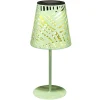 Lampe de table solaire à poser métal vert sauge 1LED blanc chaud Ø8xH27cm < Gifi Hot