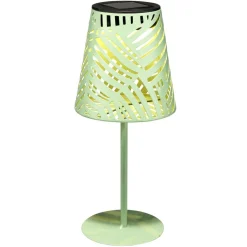 Lampe de table solaire à poser métal vert sauge 1LED blanc chaud Ø8xH27cm < Gifi Hot