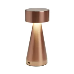 Lampe de table Squari USB tactile orange Ø9,5xH22,5cm