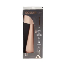 Lampe de table Squari USB tactile orange Ø9,5xH22,5cm