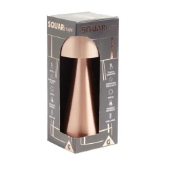 Lampe de table Squari USB tactile orange Ø9,5xH22,5cm