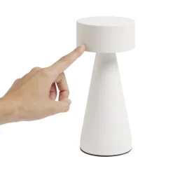 Lampe de table Squari USB tactile blanche Ø9,5xH22,5cm