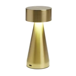 Lampe de table Squari USB tactile doré Ø9,5xH22,5cm