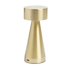 Lampe de table Squari USB tactile doré Ø9,5xH22,5cm