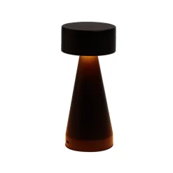 Lampe de table Squari USB tactile noire Ø9,5xH22,5cm < Gifi Online