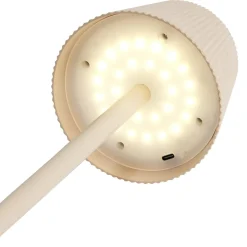 Lampe de table Talli LED tactile 120lm variable USB métal et plastique blanche Ø10,5xH36cm < Gifi Sale