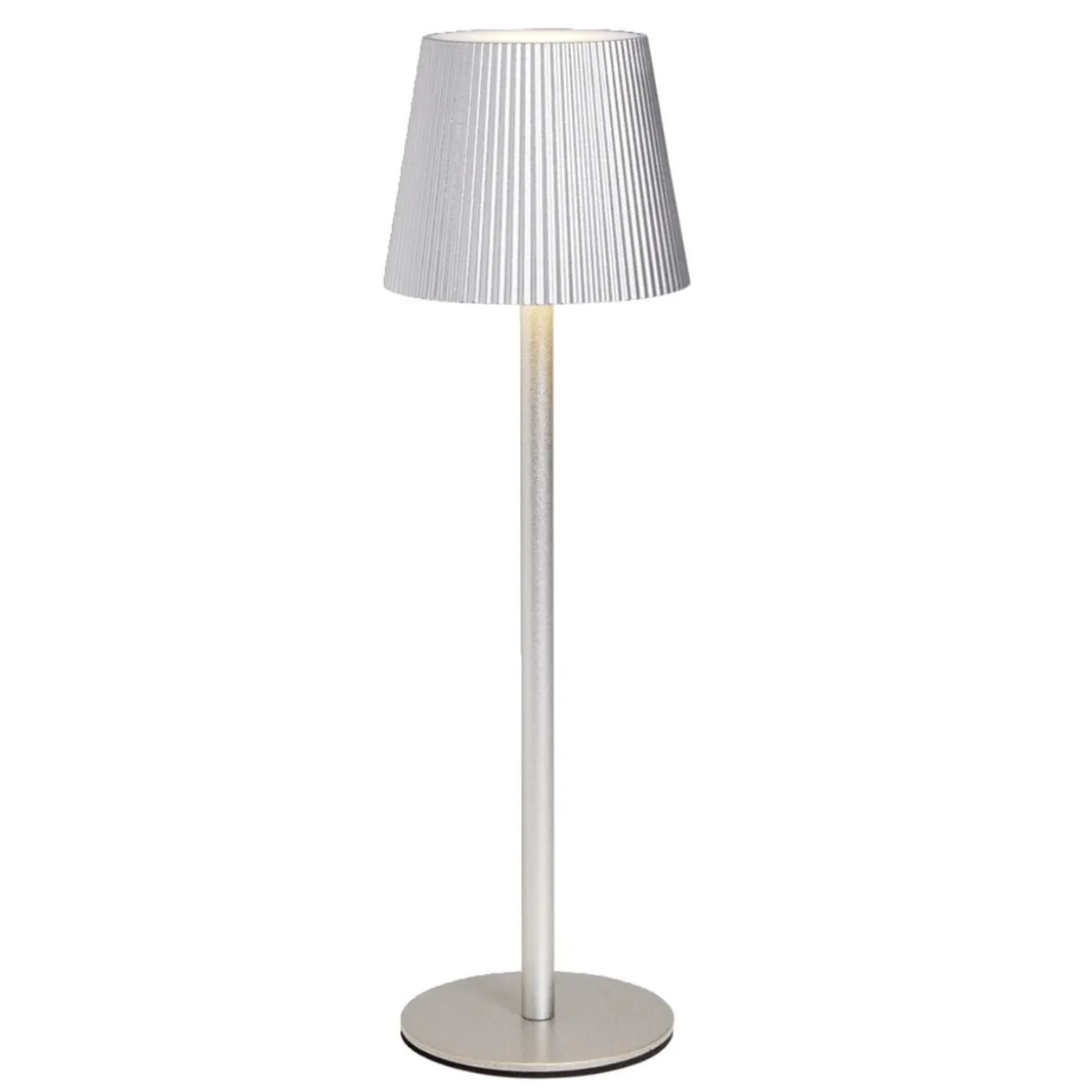 Lampe de table Talli USB tactile grise Ø11xH37cm