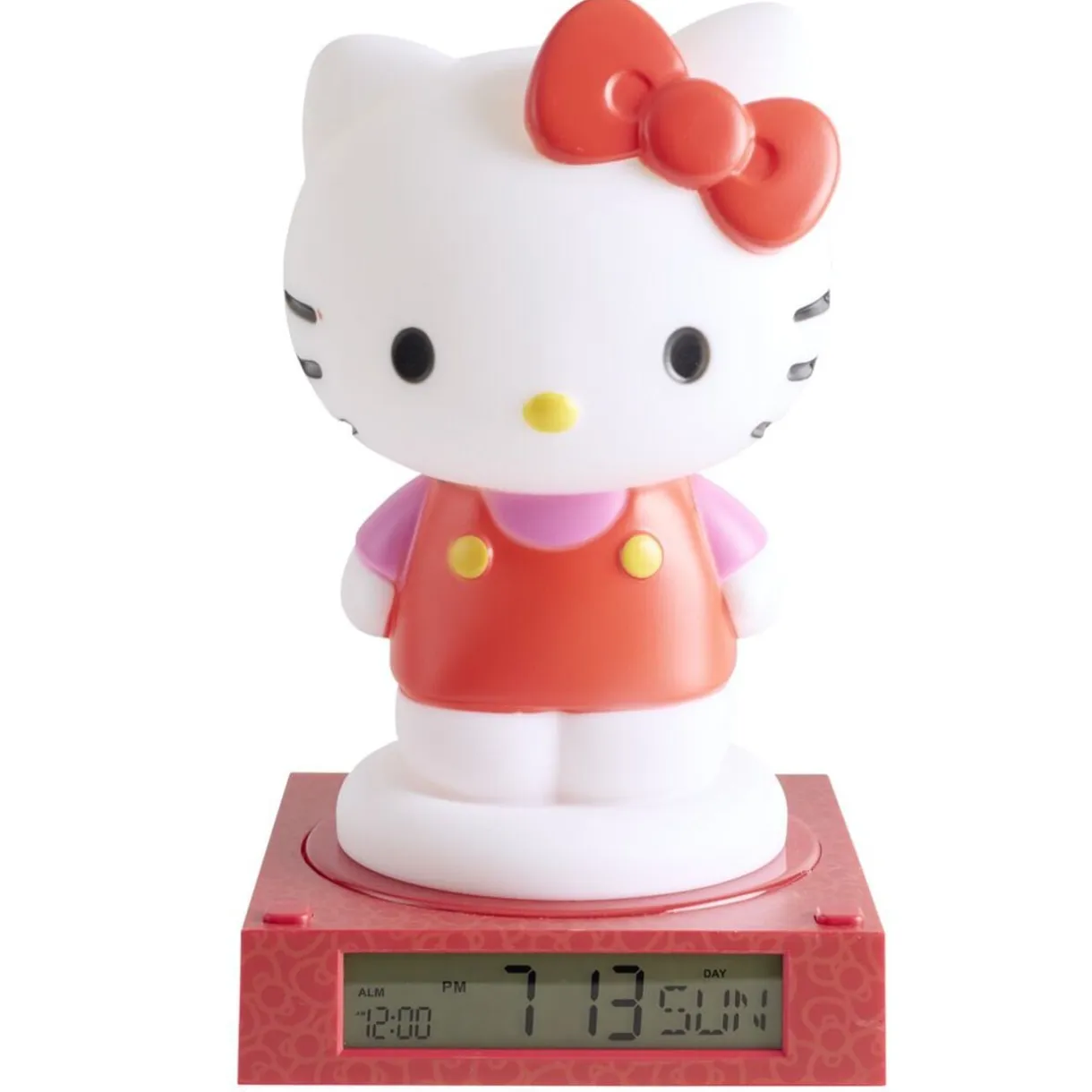 Lampe 3D réveil Hello Kitty affichage date plastique rouge et blanc 19,5x15xH23cm < Gifi Best