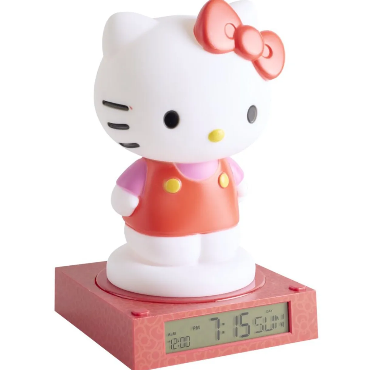 Lampe 3D réveil Hello Kitty affichage date plastique rouge et blanc 19,5x15xH23cm < Gifi Best
