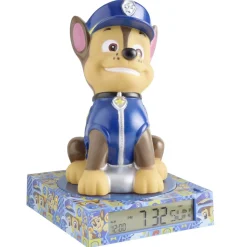 Lampe 3D réveil Pat Patrouille avec affichage date bleu 13x13xH15cm < Gifi Online