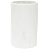 Lampe forme tube ajouré céramique blanc