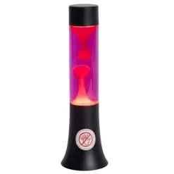 Lampe lave multicolore verre et métal Ø9xH30,5cm (2 modèles)