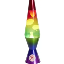 Lampe lave multicolore verre et métal Ø10xH36,5cm (2 modèles) < Gifi Hot