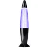 Lampe à lave tornade LED RVB USB-C plastique noir Ø9xH34cm