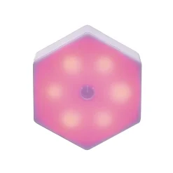 Lampe LED adhésive forme hexagone x3
