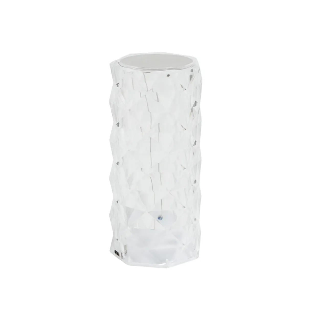 Lampe LED RGB tactile design cristal avec télécommande Ø7,5xH15,5cm < Gifi Sale