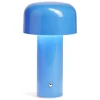 Lampe LED tactile rechargeable bleue Ø12,5xH20,5cm