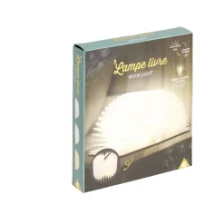 Lampe livre USB en bois 17xH14cm < Gifi Discount
