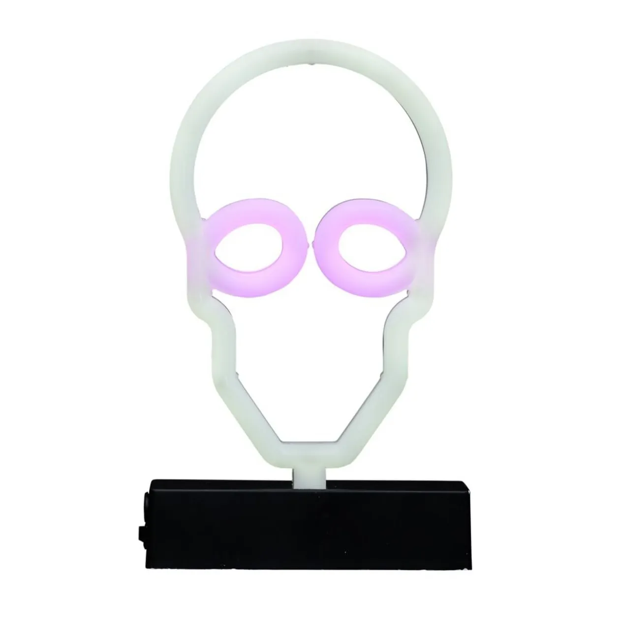 Lampe néon Halloween tête de mort 15xH23,5cm