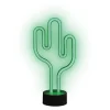 Lampe néon LED forme cactus vert Ø9,5x14,5xH29,5cm < Gifi Sale
