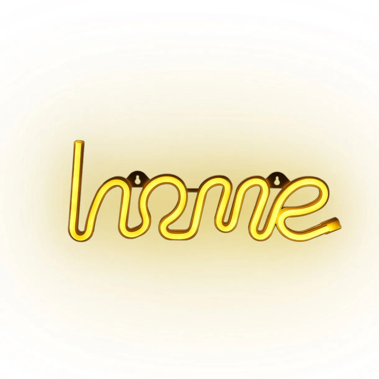Lampe néon LED forme home jaune à suspendre L34xH12,5cm < Gifi Outlet