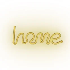 Lampe néon LED forme home jaune à suspendre L34xH12,5cm < Gifi Outlet