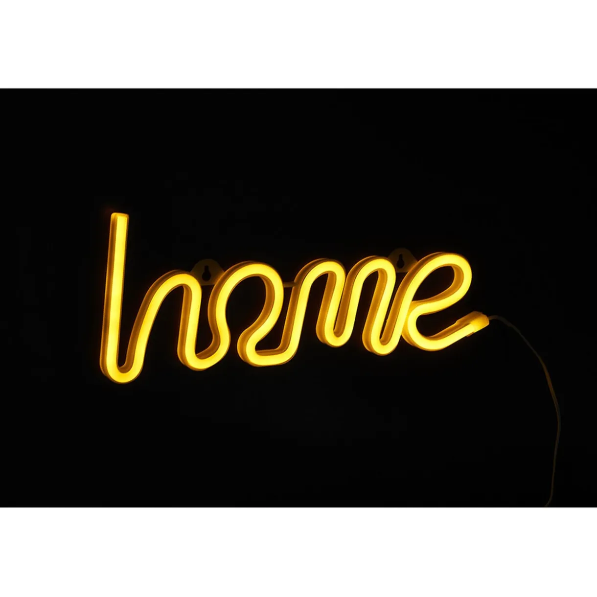 Lampe néon LED forme home jaune à suspendre L34xH12,5cm < Gifi Outlet