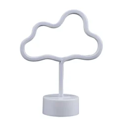 Lampe néon sur base forme nuage PVC 24x19cm jaune < Gifi Online