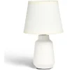 Lampe à poser en céramique avec abat-jour tissu blanc Ø14,2xH24,5cm
