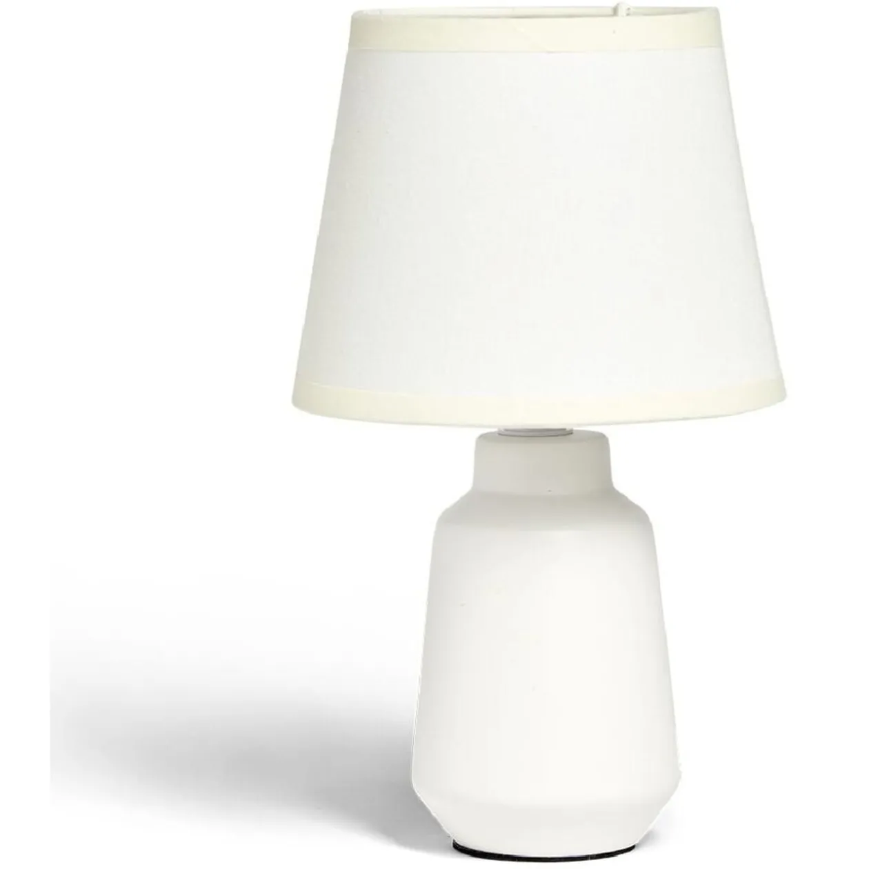 Lampe à poser en céramique avec abat-jour tissu blanc Ø14,2xH24,5cm