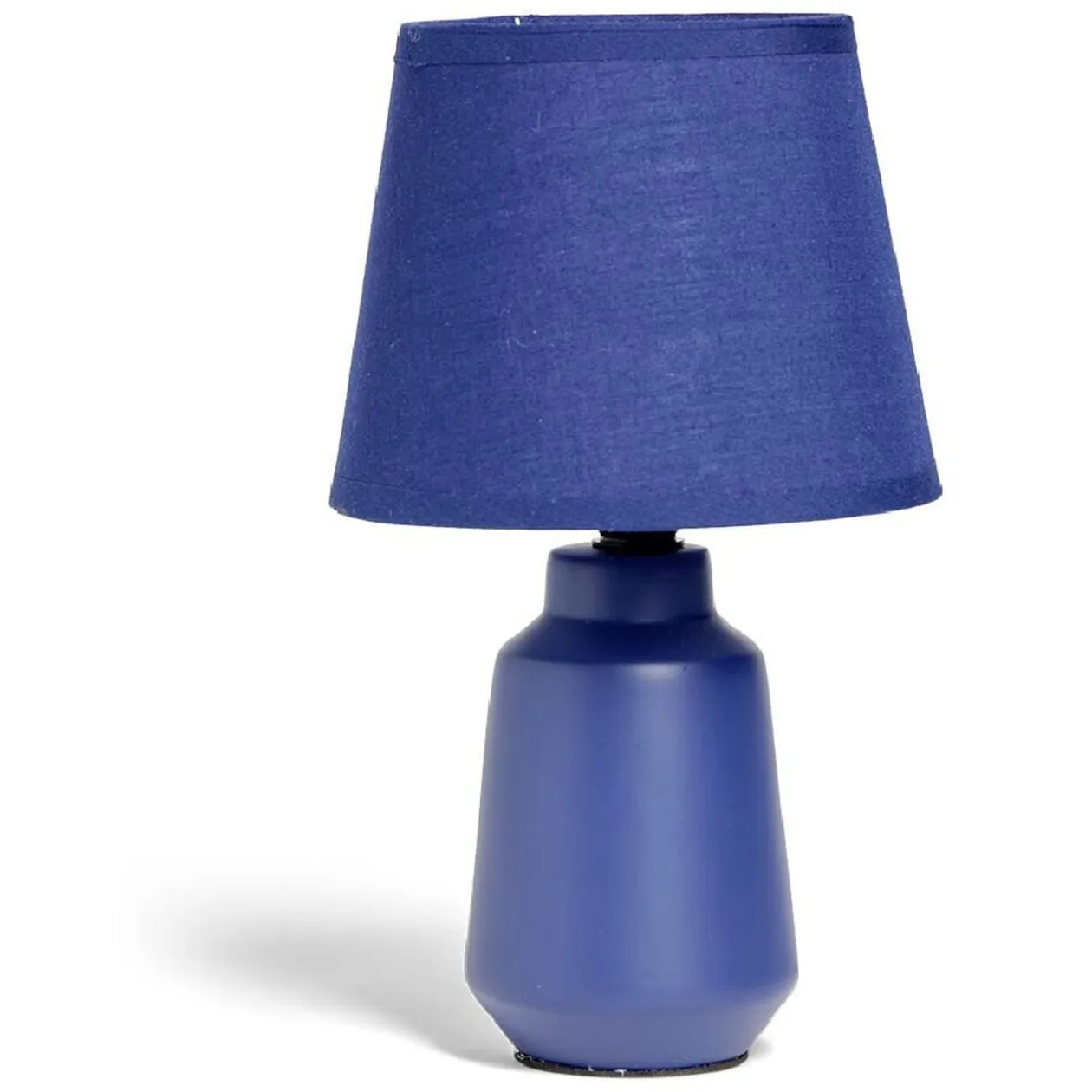 Lampe à poser en céramique avec abat-jour tissu bleu Ø14,2xH24,5cm