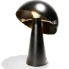 Lampe à poser forme champignon en fer H34cm noir