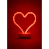 Lampe à poser néon LED forme coeur orange 19xH21,5cm < Gifi Outlet