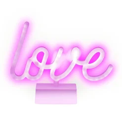 Lampe à poser néon LED mot Love rose 24xH19cm < Gifi Online