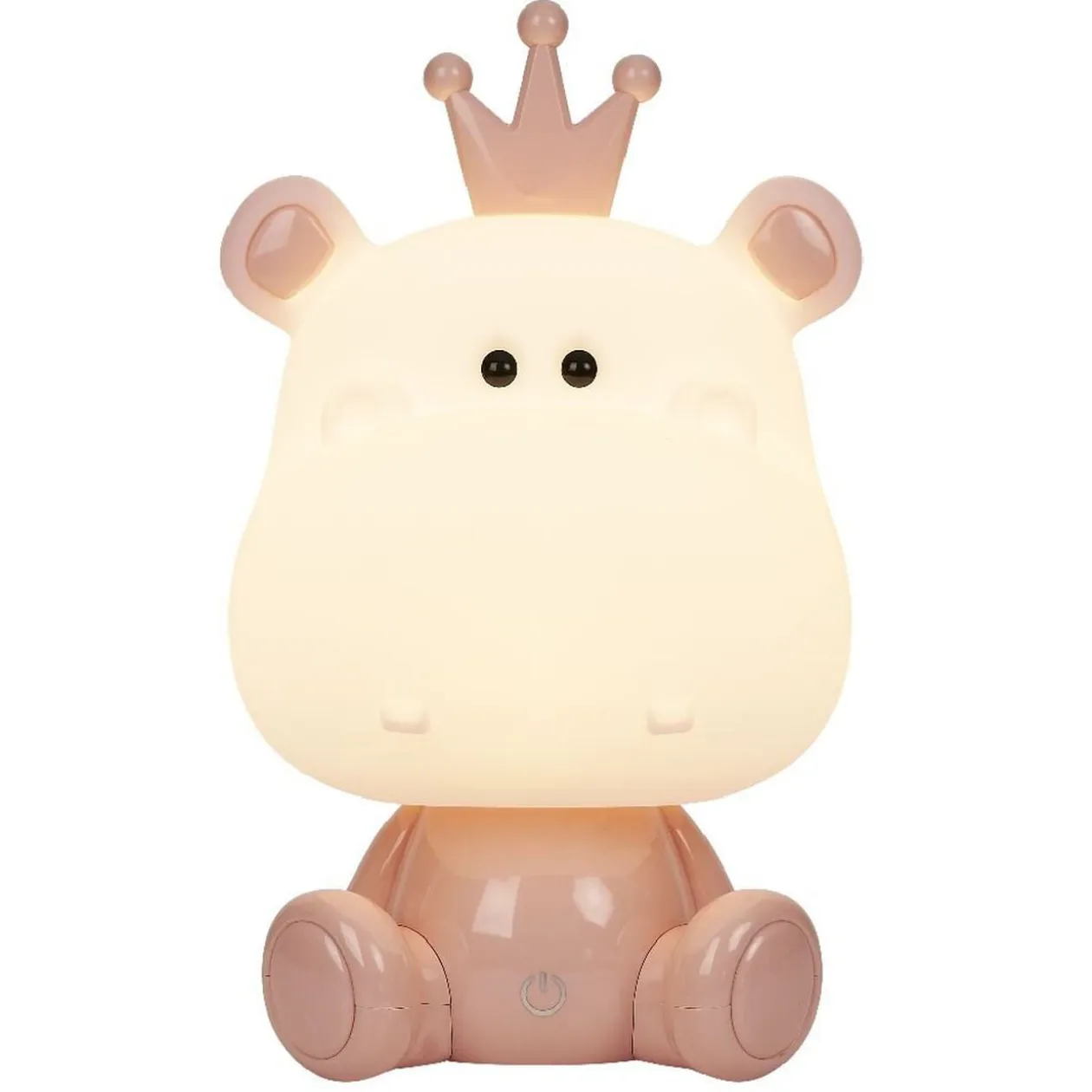 Lampe pour enfant forme hippopotame rose