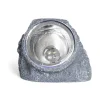 Lampe solaire design pierre LED blanc froid Ø14xH11cm < Gifi