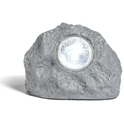 Lampe solaire imitation pierre Ø7xH10cm < Gifi New