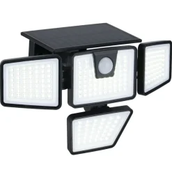 Lampe solaire murale détecteur de mouvement 192LED 800lms 7W noir < Gifi Outlet